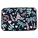 Kaabao Credit Card Holder, Metal Card Wallet RFID Blocking Mini Slim Aluminum Business Hard Card Case for Women Men (Dragonfly and flower nature pattern)
