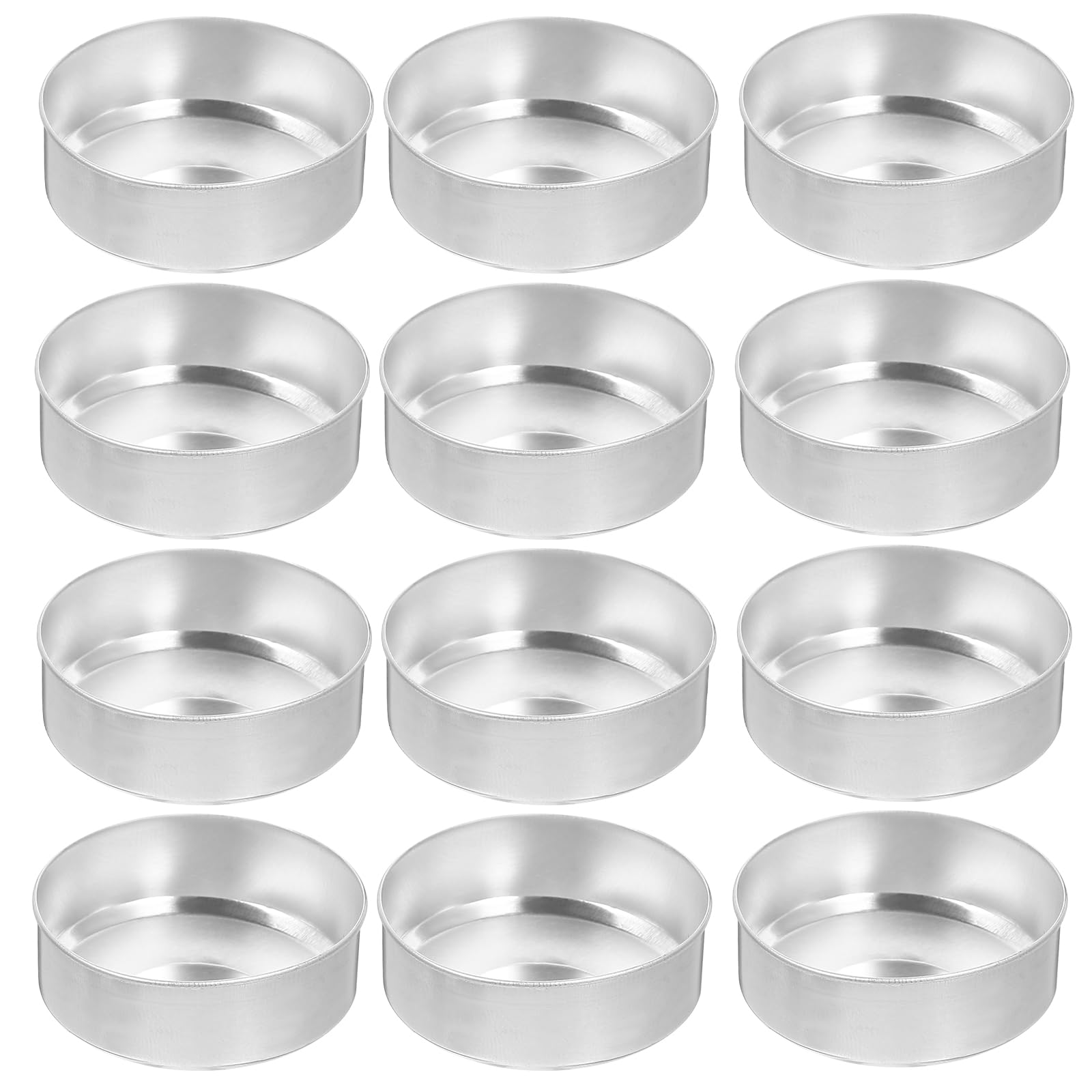 200pcs Aluminium Tea Light Empty Case Containers Tins Round Tin Tea Light Cups Candle Wax Containers DIY Tealight Candles Making Supplies