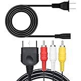 FIOTOK Audio Video RCA AV Cable and AC Power Supply Adapter Cord for Xbox Game