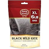 Minnesota Grown Black Wild Rice 6 Pound Bag - Premium Quality, All Natural - by Spicy World