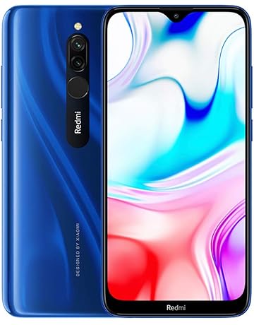 Xiaomi Redmi 8 Teléfono 4GB RAM + 64GB ROM, Pantalla de caída de Puntos de 6.22 ”, procesador Snapdragon 439 Octa-Core, cámara Frontal Dual de 8MP y cámara Trasera Dual AI de 12MP + 2MP (Azul)