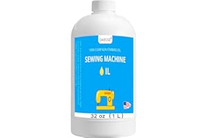 32 oz Fine Light Sewing Machine Oil and Lubricant, Commercial & Industrial Mineral Sewing Machine Oil for Lubricating Moving Parts of Textile Machinery, by OAIEGSD