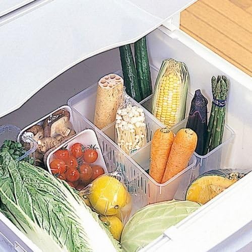 vmore Refrigerator Pull out Drawer Storage Plastic Basket (Transparent) -Pack of 2