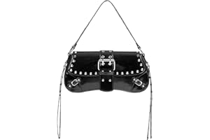 Verdusa Women's Shoulder Bag Y2K Handbag Goth Trendy Cute Studded Punk Rivet Purse