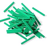 hand2mind Green Foam Base Ten Blocks, Rods Set, Place Value Blocks, Counting Cubes for Kids Math, Base 10 Math Manipulatives for Kids, Kindergarten Homeschool Supplies (Set of 50)