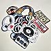 Music Series Embroidery Patch Radio/Tape/Player/Headphone/Music Symbol Garment Decoration/Shoes/Hats Patch（9 Pcs）