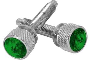 GG Grand General 67143 Chrome Screw w/Green Crystal for Kenworth Button Head Dash