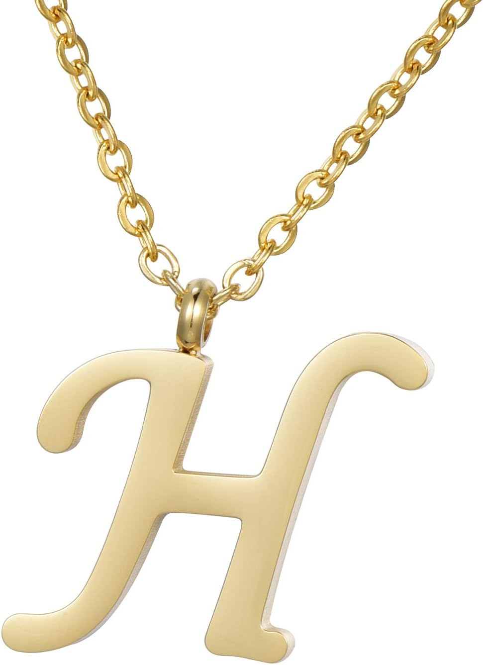 MorellaWomen's Stainless Steel Necklace Gold with Pendant Letters