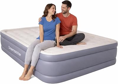 Dreamcatcher Premium King Size Inflatable Air Bed 218x165x50cm Dark Grey
