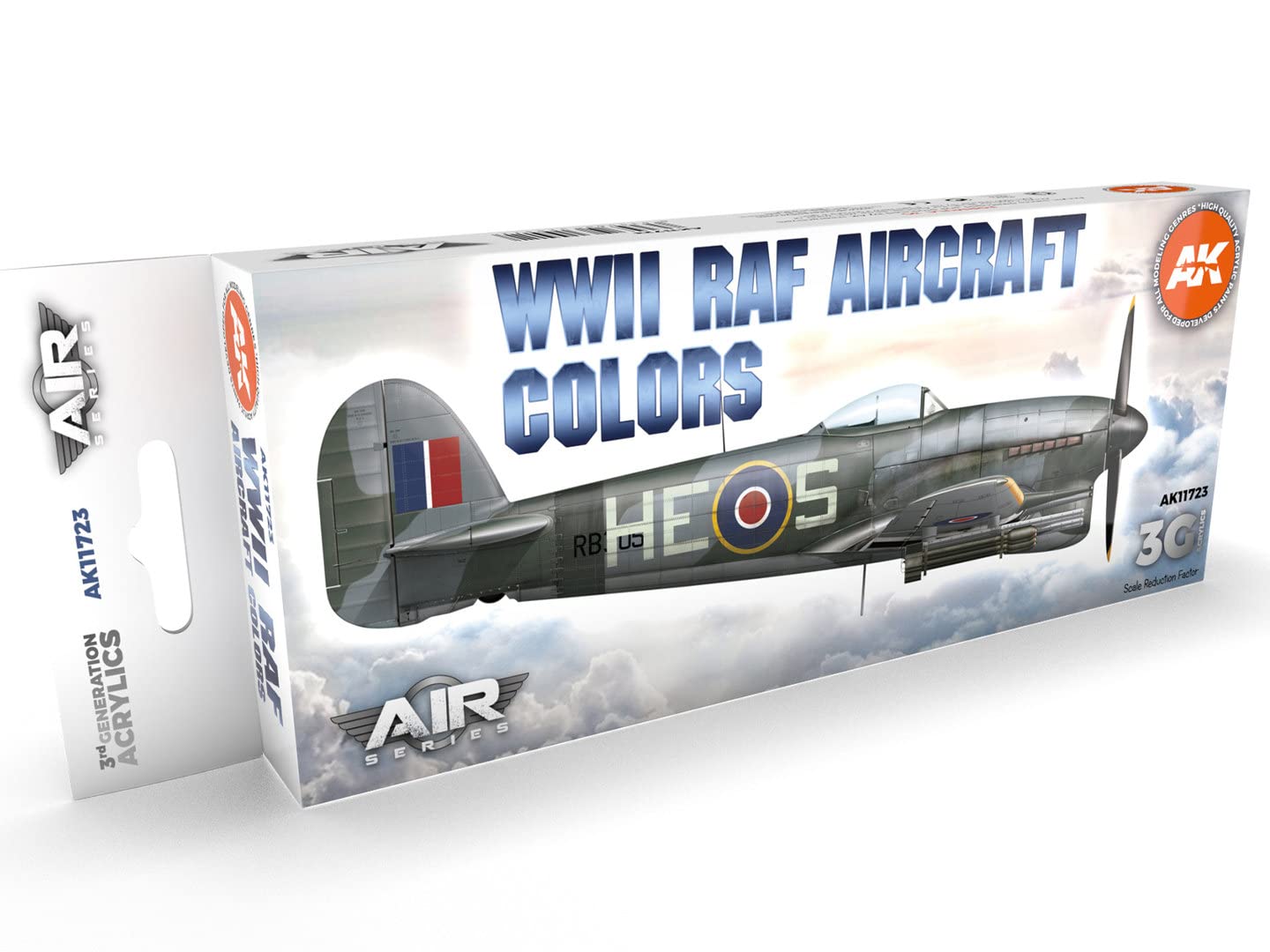 AK Acrylics 3Gen Aircraft Set AK11723 WWII RAF Aircraft Colors Set 3G (8x17ml)