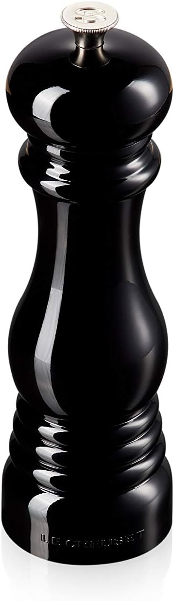 Le Creuset Classic Adjustable Salt Mill Grinder, Chip-Resistant ABS Plastic, Anti-Corrosion, 40g, 21 cm, Black Onyx, 96002000140000 - Image 4