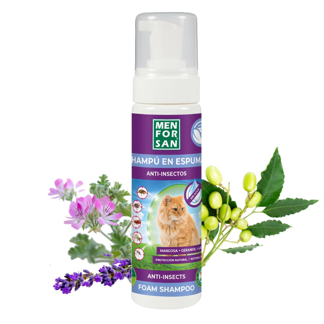 MENFORSAN Anti-insect foam shampoo for cats, Citrus, Multicolor, 200 ml