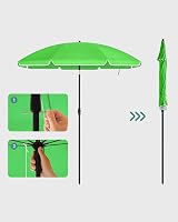 SONGMICS Parasol 160 cm Sun Protection UPF 50+ Bendable 30° Garden Beach view 9