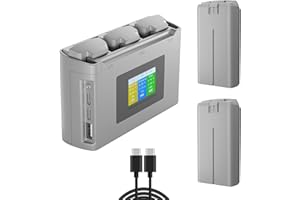 Aovee Mini 2 Battery Mini 4K Battery and Mini 2 SE Intelligent Battery with Display Two-Way Charging Hub,Compatible with DJI Mini 4K/Mini 2/Mini 2 SE/Mini SE Drone (Two Batteries with Charger)