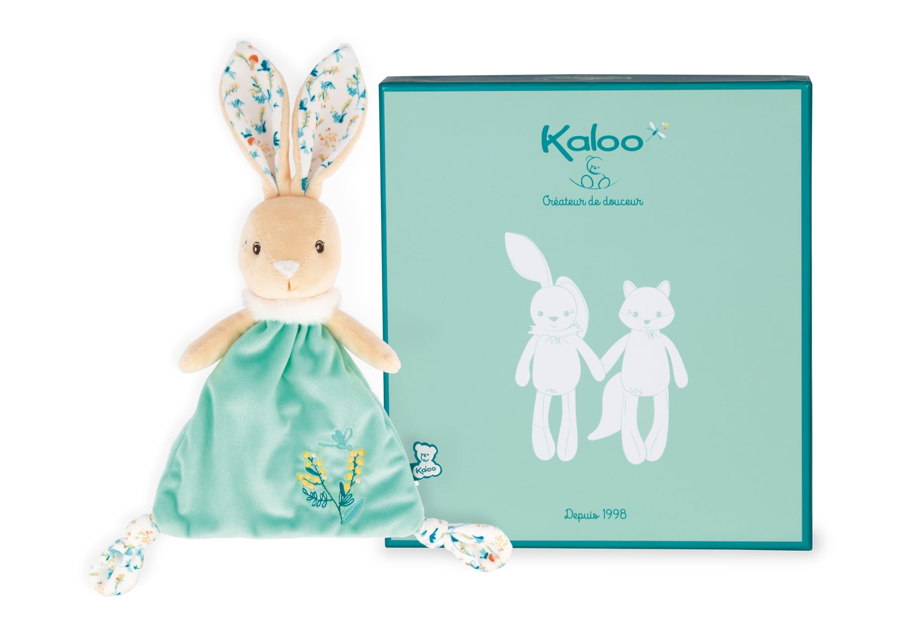 Kaloo - Fripons - Justin The Rabbit Plush Comforter - Ultra-Soft & Fluffy Comforter - 24 cm - 0 Months +, K963670