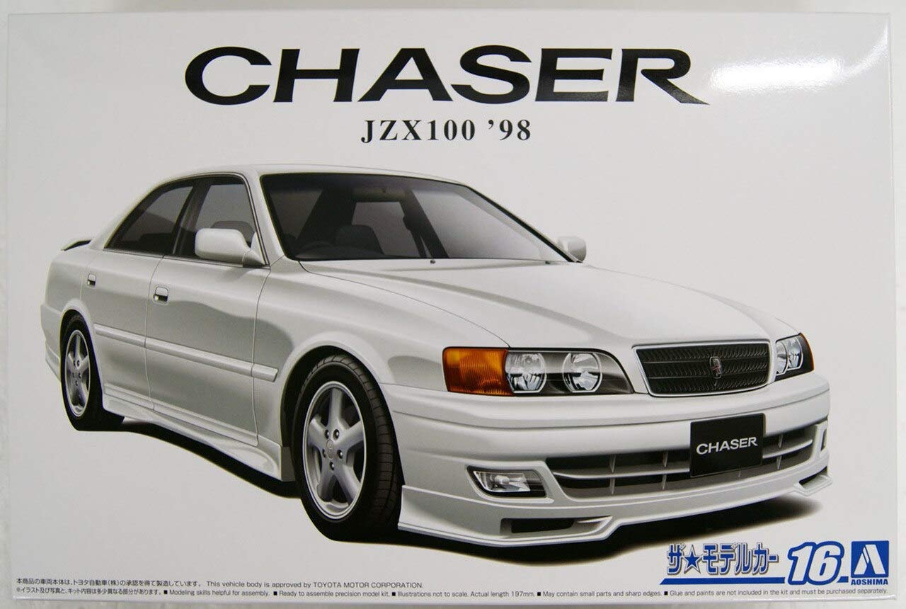 Aoshima 1/24 Scale JZX100 Chaser Tourer V '98 - Plastic Model Buiding Set # 58596