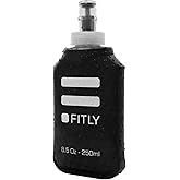 FITLY Soft Flask - Shrink As You Drink Soft Water Bottle for Hydration Pack - Folding Water Bottle Ideal for Running, Hiking, Cycling, Climbing & Rigorous Activity