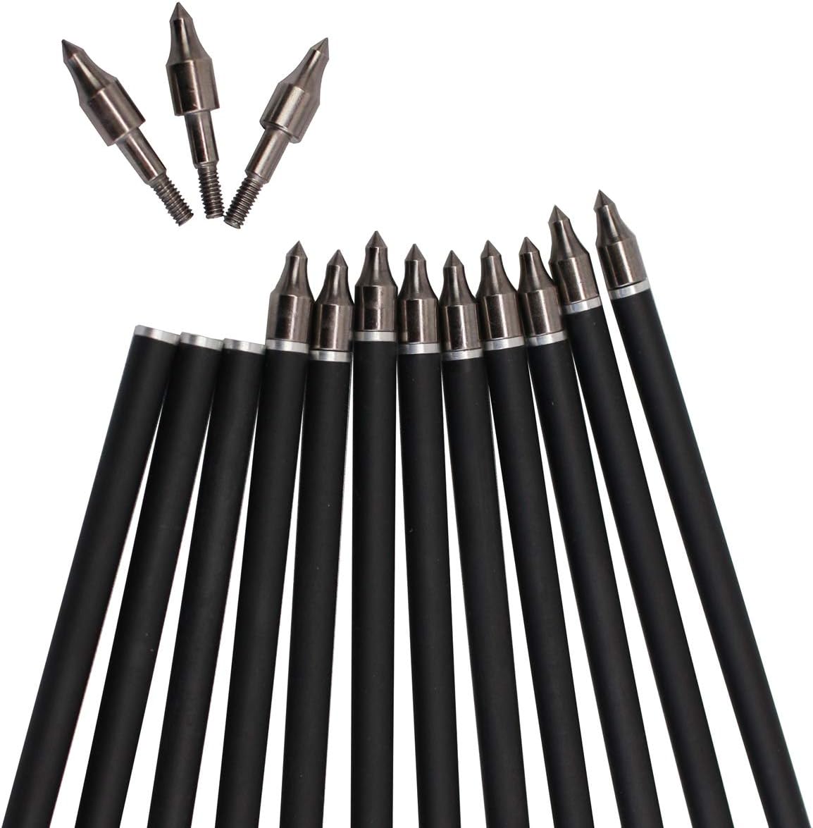 kaimei 30" Carbon Fiber Arrow White-Blue Replaceable Pointed Screw-in Recurve Compound Bow Practice Targeting Arrows (12 Pieces) : Sports & Outdoors