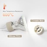 DiCUNO GU10 Lamp Holder Ceramic Base 0.75mm² Silicon Wires 250V 300W 10-Pack view 5