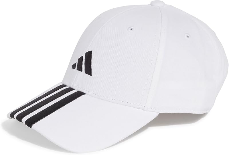Unisex - Adulto Bball 3S New Logo Hat, White/Black, XS-S
