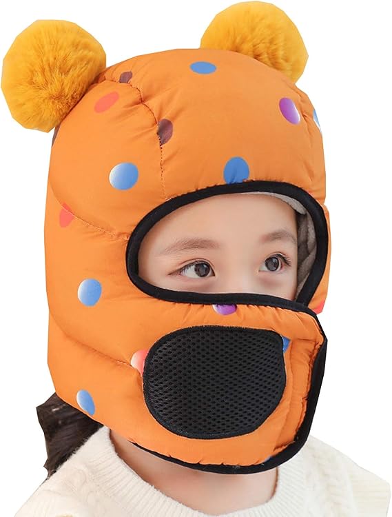 Amazon Co Jp Haiczhuangshi子供の女の子 男の子綿の帽子秋と冬の赤ちゃん防風レイフェン帽子耳の保護顔 の保護ワンピースのスカーフ帽子可愛い 新生児 記念日 プレゼント2 6歳 服 ファッション小物