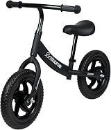 Stream 12 Inch Balance Bike Carbon Steel Frame No Pedal for Kids 2-6 Black