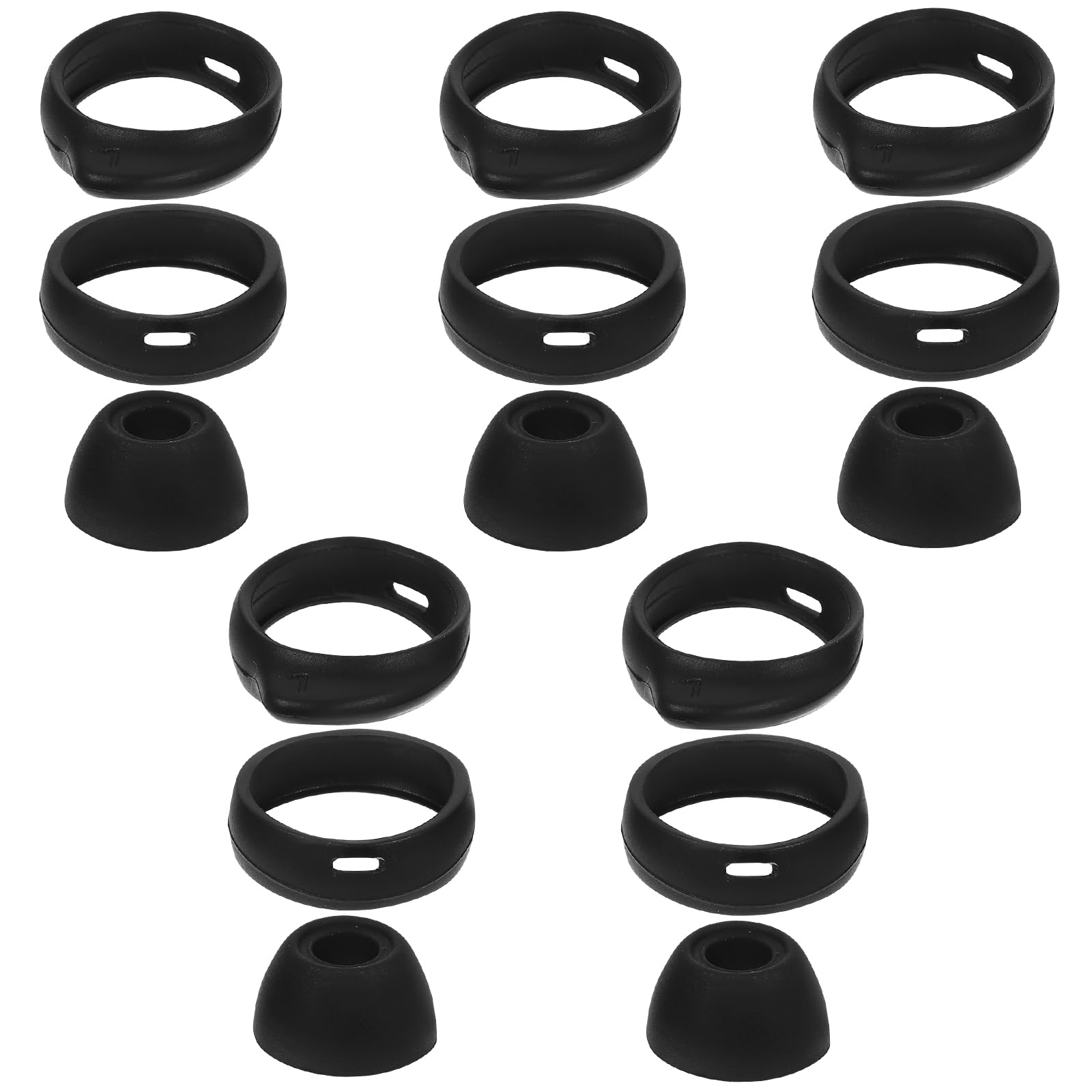 Hemobllo 16 Pcs Replacement Ear Tips, Ear Plugs for Noise Reduction, Soft Silicone Earbuds Eartips Compatible with Samsung Gala xy Buds/Buds+ (Black)