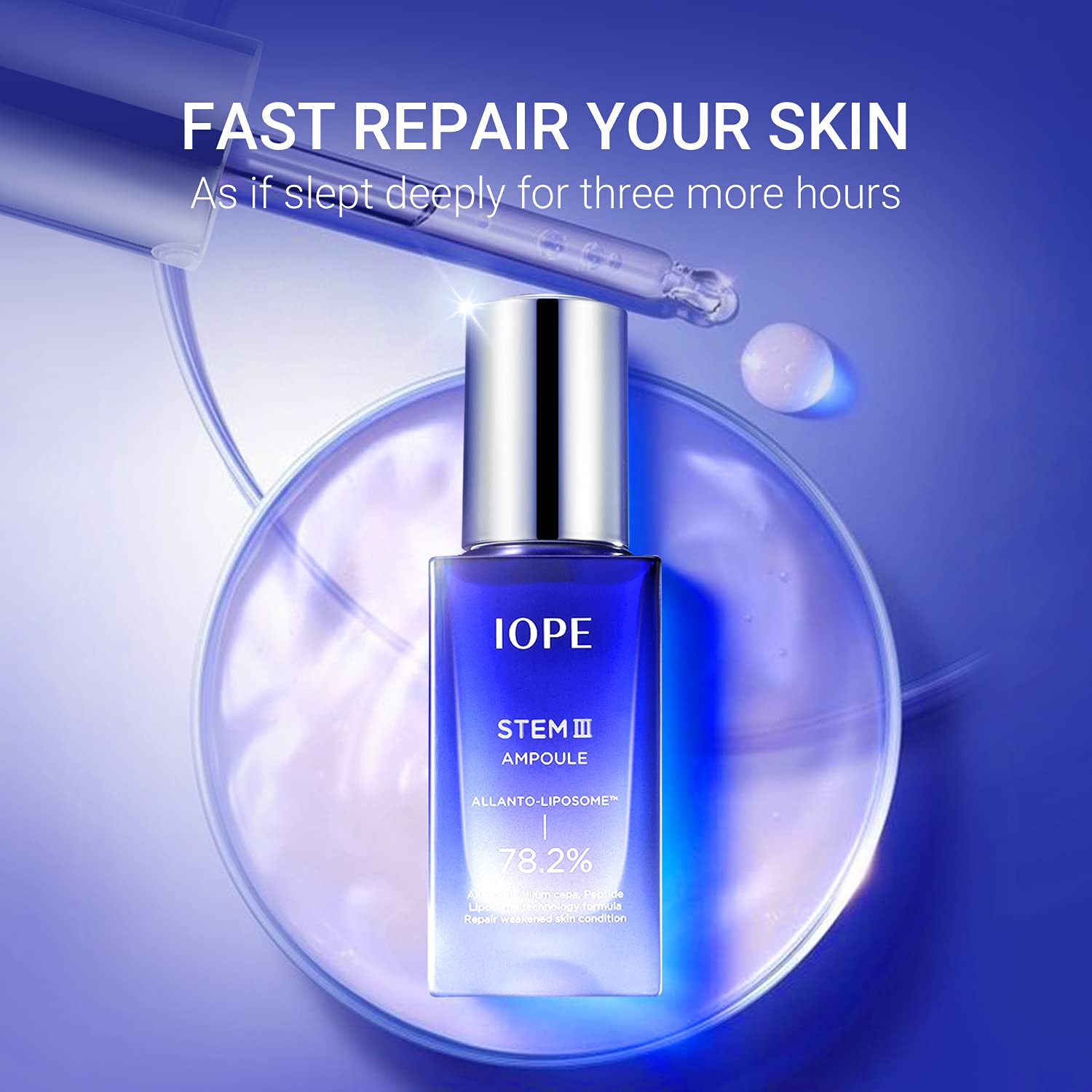 IOPE STEM III Face Serum, Intense Anti-aging For Fine Lines, Daily Skin Care for Brightening, Hydrating, Firming - Dermatologically Tested, 1.01 Fl Oz.
