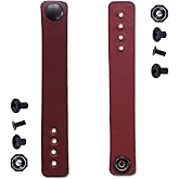 [2 Pack] IWB Belt Loops - (8-9oz Leather) – w/Pull-The-Dot Snaps & Mounting Hardware - for IWB Holster Carry - (Fit 1.25-2.00 Inch Belts (Adjustable)