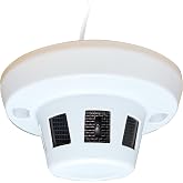 Sinis 4MP PoE Camera Wired, Smoke Detector Type Security IP Camera Indoor | Used Standaloen or With NVR,Remote Viewing P2P,Human &amp; Motion Detection,Built in mic,Support SD Card up to 512G,Plastic
