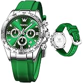 OLEVS Luxury Diamond Small Female Watches - Stainless Steel Bracelet, Waterproof Business Dress Analog Luminous Date Ladies Watches