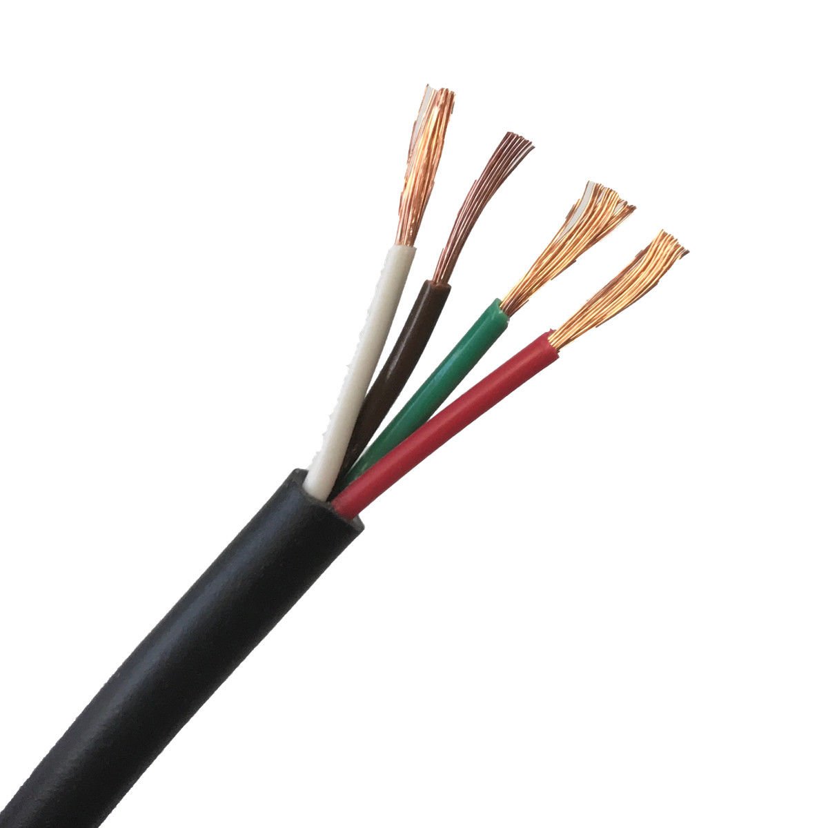 Wire4u Automotive Thin Wall Multicore Cable 12V / 24V – Flat or Round – Twin & Multi Core Copper Wire (Round 4 Core 0.75mm² 14Amps, 20 Metres)