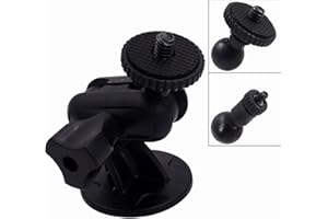 iSaddle CH01C 1/4" Thread Camera Mount Holder Mini Adhesive 16mm Base - Dash Cam Permanent Tripod Windshield/DashBoard Mount 