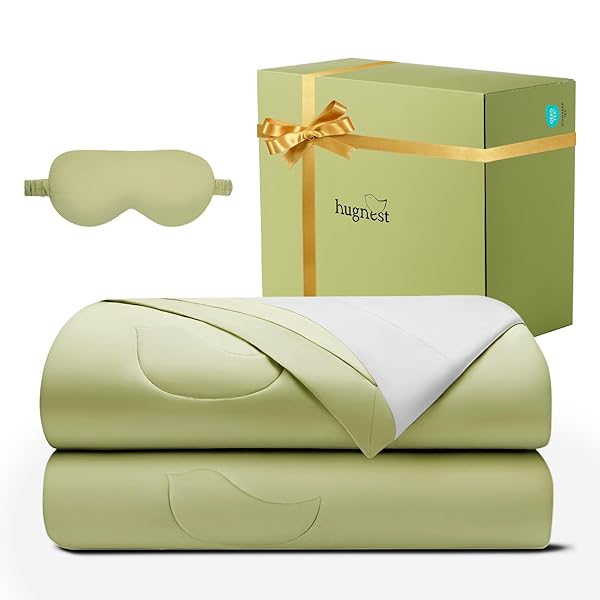 HUGNEST COMFORTER SET QUEEN SIZE SAGE GREEN –...