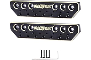 HobbyPark Brass Boulder Bars Weights for 1/18 Traxxas TRX4M Upgrades Accessories (Black-Gold)