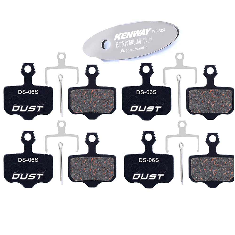 CYCEARTH 4 Pairs Bicycle Bike Disc Brake Pads for SRAM Avid Elixir E1 E3 E5 E7 E9 CR XO XX DB1 DB3 DB5 NUTT oil brake(Semi-Metallic/Sintered Metal) (Semi-Metallic)