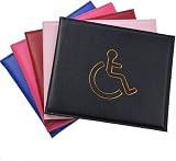Vicloon Disabled Badge & Timer Holder PU Leather Blue Hologram Safe