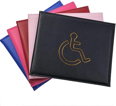 Vicloon Disabled Badge & Timer Holder PU Leather Blue Hologram Safe
