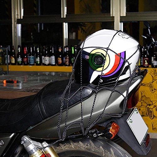 mesh motorcycle bike hooks heavy-duty hold down fuel tank helmet luggage net web heavy duty netting cords hook featuring adjustable tight reflective rope