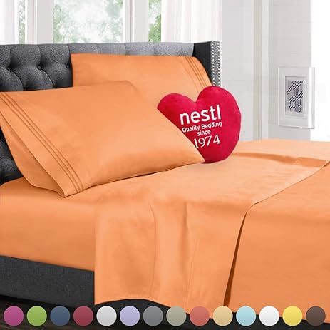 Amazon.com: King Size Bed Sheets Set Apricot Orange, Highest ... Amazon.com: King Size Bed Sheets Set Apricot Orange, Highest ...