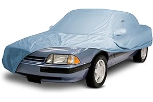 iCarCover Custom Car Cover for 1987-1993 Ford Mustang Waterproof All Weather Rain Snow UV Sun Protector Full Exterior Indoor Outdoor Car Cover