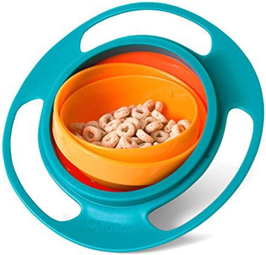 BuycheapDG Non Spill Feeding Toddler Gyro Bowl 360 Rotating Avoid Food