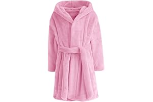 RUOGU Kids Bathrobe, Toddler Hooded Soft Towel Robe for Girls Boys Terry Cloth Robes Sleepwear