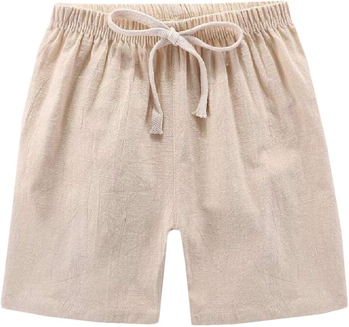 boys elastic waist khaki shorts
