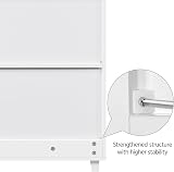 Yaheetech Wooden Shoe Cabinet with 1 Drawer 2 Doors 4-Tier White view 8