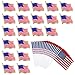 Bassion 20 PCS American Flag Lapel Pin Waving for Veterans Independence Memorial Day 4th of July Decor USA Flag Pins Accessaries