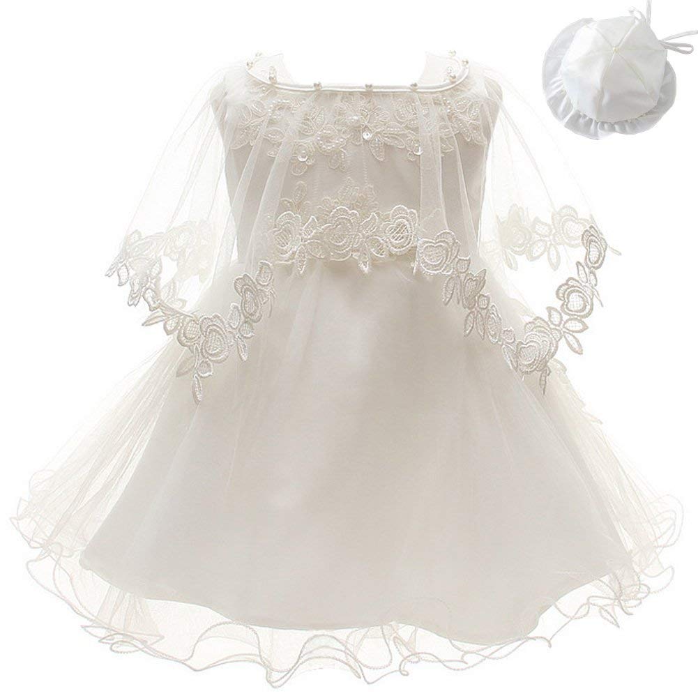 Photo 1 of 3Pcs Set Baby Girl Dress Christening Baptism Gowns Formal Dress (3 Months)