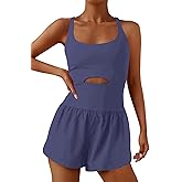 ReachMe Womens Running Onesie Workout Rompers Athletic Romper One Piece Outfits Exercise Jumpsuits Gym Yoga Clothes
