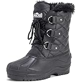 POLAR Womens Mid Calf Mountain Walking Tactical Waterproof Boots