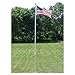 Super Tough Heavy Duty 20 Foot Residential Flagpole and US Made Valley Forge Nylon Flag